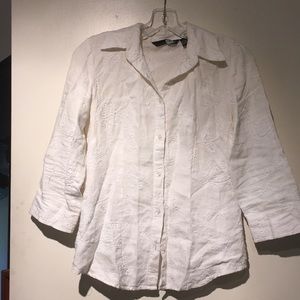 White embroidered shirt